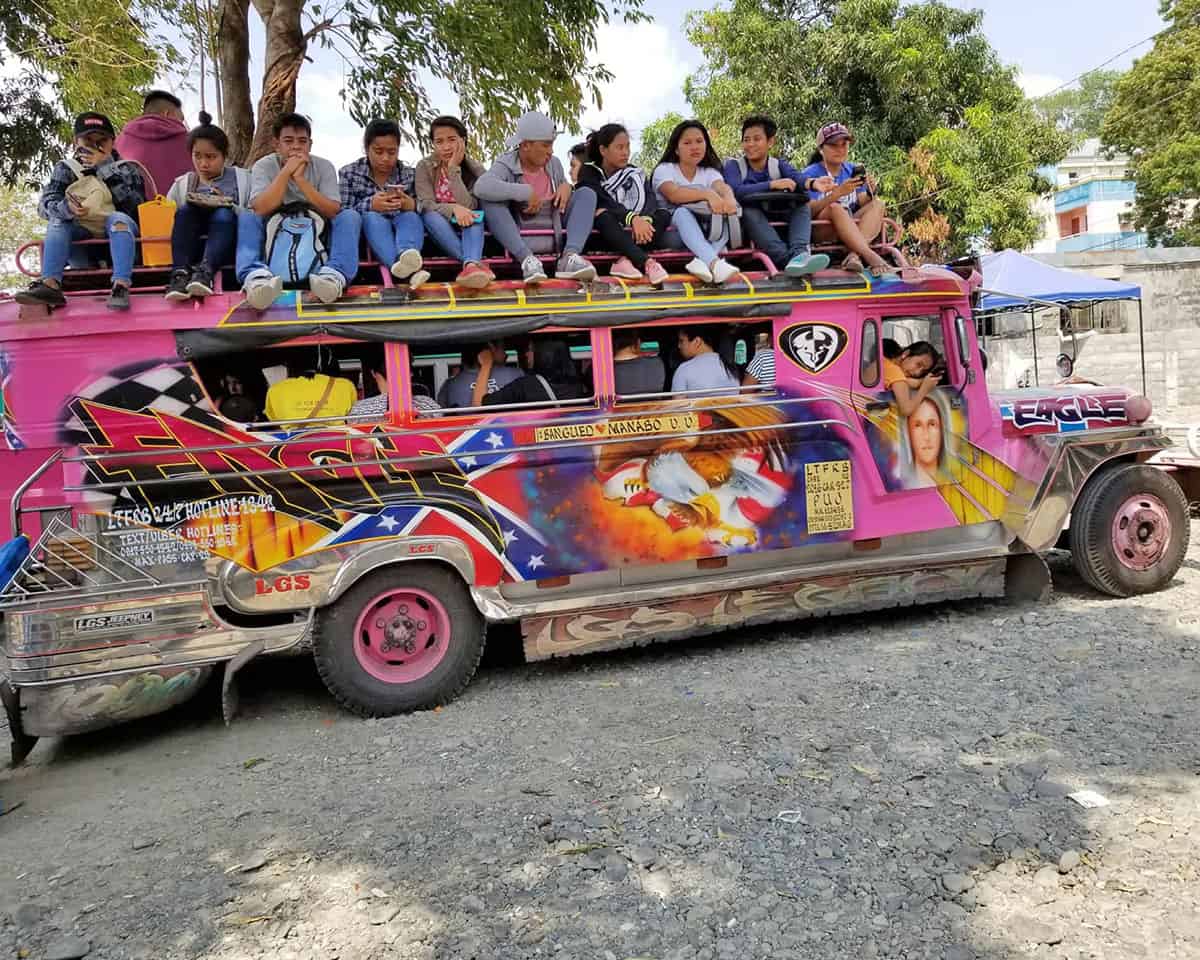 Jeepney full of people